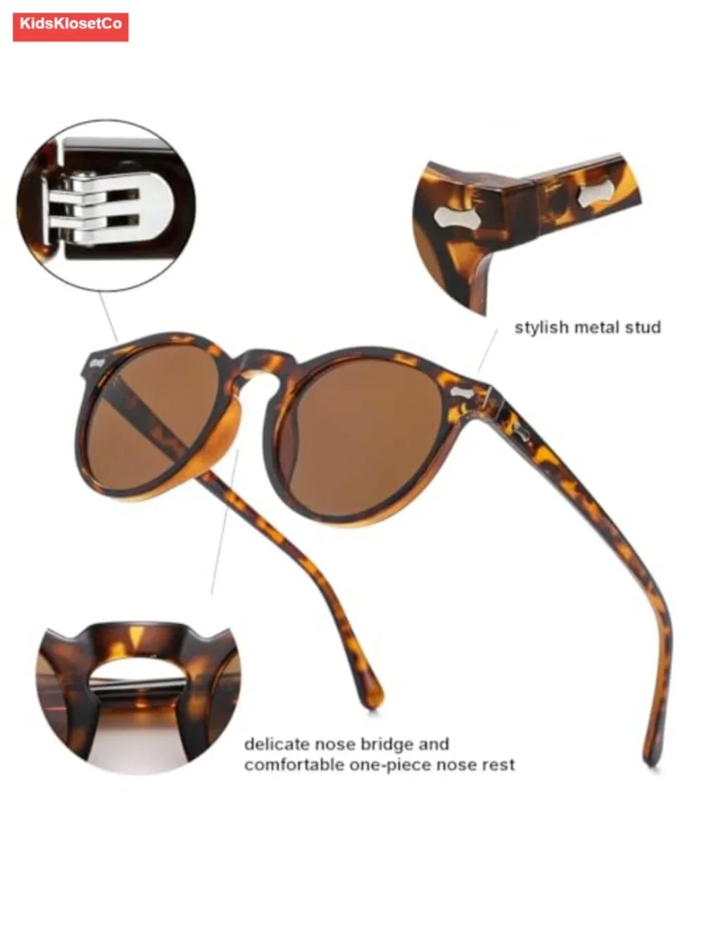 Polarized Round Sunglasses for Kids UV400 Protection Scratch Resistant
